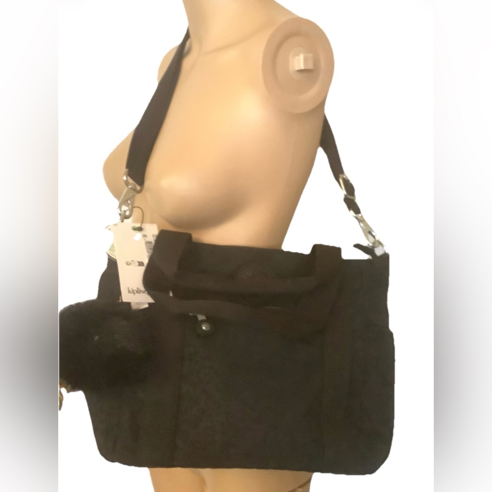 Kipling Black JAYLA Small Shimmering Spot Bag nwt - Picture 15 of 16